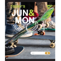 Зошит 24 аркушів, клітинка, ірідіум+софт.тач, "JUN&MON"
