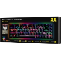 Клавіатура 2E GAMING KG370 RGB 68key Gateron Brown Switch USB Black UKR