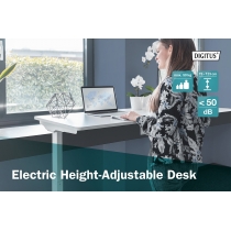 Стіл DIGITUS Electric Height Adjustable, 73-123cm, white