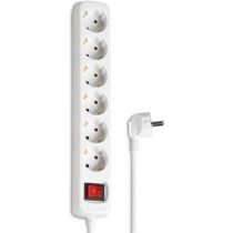 Сетевой удлинитель Hama Multiple 6XSchuko 3G*1.5мм ws 3м White