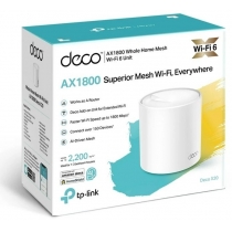 Маршрутизатор TP-LINK DECO X20 1PK AX1800 1xGE LAN 1xGE WAN MU-MIMO OFDMA MESH