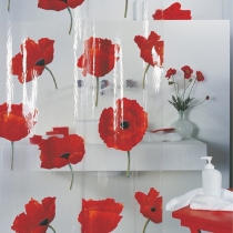 Шторка для ванної ТМ Spirella, Poppy pvc 180x200