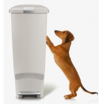 Урна Simplehuman с педалью SLIM белая, 40л