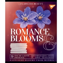 Тетрадь 96 листов, клетка, "Romance blooms"