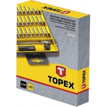 Набір біт TOPEX, прецизійні, 32 од., бітотримач, 30 біт 30 мм, кейс