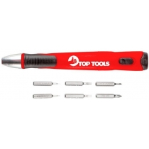 Викрутка Top Tools, прецизійна, бітотримач 1/4", 6 біт