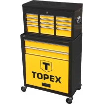 Шафа-візок для інструменту TOPEX, складається з 2 модулів 61.5х33х66 см та 60х26х34 см, висувні ящик