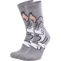 Шкарпетки підліткові демісезонні бавовняні TOM AND JERRY DUNA 5404; 22-24; сірий