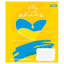 Тетрадь 36 листов, клетка, "Stay with Ukraine"