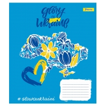 Зошит 36 аркушів, клітинка, "Stay with Ukraine"