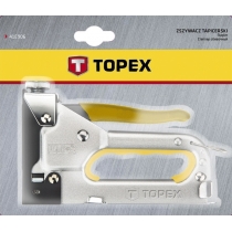 Степлер TOPEX, 6-14мм, тип скобы J/53, держатель прорезиненный, регулировка забивания скобы