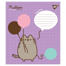 Зошит 12 аркушів, похила лінія, "Pusheen"