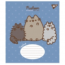 Зошит 12 аркушів, похила лінія, "Pusheen"