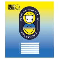 Зошит 12 аркушів, похила лінія, "Smiley world"