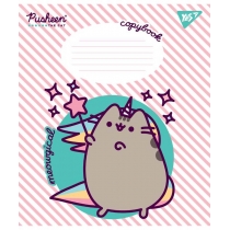 Зошит 12 аркушів, похила лінія, "Pusheen"