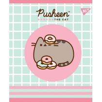Зошит 12 аркушів, лінія, УФ-виб.+глітер+софт-тач "Pusheen. Sweet cat"