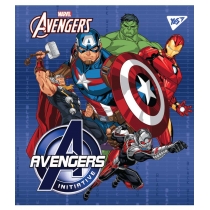 Тетрадь 18 листов, клетка, выб.гибрид.лак, "Marvel"