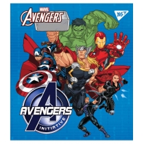 Тетрадь 18 листов, клетка, выб.гибрид.лак, "Marvel"