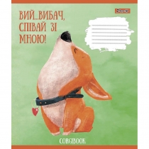 Тетрадь 18 листов, клетка, "Corgibook"