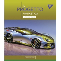 Тетрадь 24 листов, клетка, иридиум, "Fantastic cars"