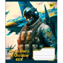 Зошит 36 аркушів, клітинка,"Defenders of Ukraine"