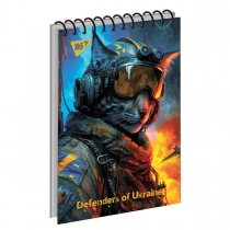 Блокнот YES А6/80 од.спираль "Defenders of Ukraine"