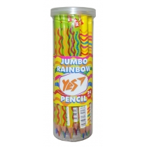 Карандаш YES "Rainbow" Jumbo с шестицветным грифелем, треугольный