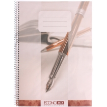 Блокнот А4, боковая спираль, клетка, 80 л.