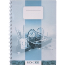 Блокнот А4, боковая спираль, клетка, 80 л.