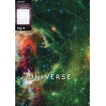 Папка-скоросшиватель А4 с пружинным механизмом Optima CLIP A "Universe", ассорти, 600 мкм