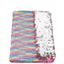 Блокнот с пайетками, А5, 80 лист., блок - крем. бумага, линия