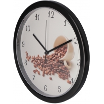 Годинник настінний пластиковий Optima COFFE, білий