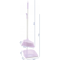 Набір для прибирання ECONOMIX cleaning: совок та щітка з ручкою 85 см фіолетовий