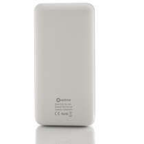 Мобильная батарея (Power Bank) Optima 4107, 20 000 mAh 2*USB, 2*USB output, 5V 2.1A, белая