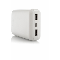 Мобильная батарея (Power Bank) Optima 4107, 20 000 mAh 2*USB, 2*USB output, 5V 2.1A, белая