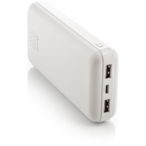 Мобильная батарея (Power Bank) Optima 4107, 20 000 mAh 2*USB, 2*USB output, 5V 2.1A, белая