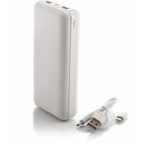 Мобильная батарея (Power Bank) Optima 4107, 20 000 mAh 2*USB, 2*USB output, 5V 2.1A, белая