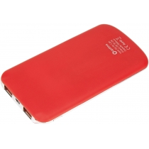 Мобільна батарея (Power Bank) Optima 4102, 5 000 mAh, 2*USB output, 5V 2.1A, колір червоний