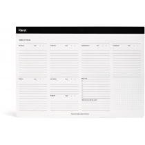 Записник Karst Weekly Desk Pad A4 / з місцем для дат Чорний