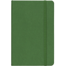 Діловий записник MAGIC, А5, тверда обкладинка, гумка, білий блок клітинка, зелений