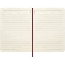 Діловий записник VIVELLA, А6, тверда обкладинка, гумка, кремовий блок лінія, червоний