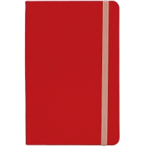 Деловая записная книжка SQUARE, А5, твердая обложка, резинка, белый блок клетка, красный