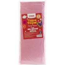 Папір тішью, 20г/м, 5 арк. 50*70 см, перламутровий рожевий
