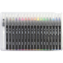 Фломастери-пензлики REAL BRUSH, 18 кольорів, лінія 0,5-6 мм