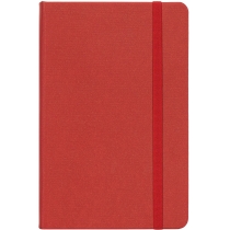 Діловий записник MAGIC, А5, тверда обкладинка, гумка, білий блок клітинка, червоний