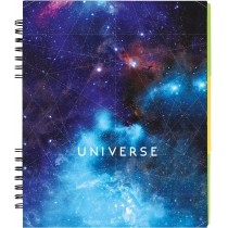 Блокнот "Universe" с разделителями 175х206мм, пластиковая полноцветная обложка, евроспираль, 120 стр