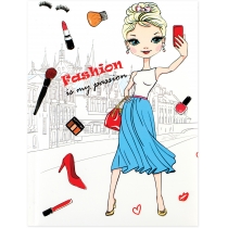 Блокнот "Fashion" А5, 80 аркушів, повнокольоровий обкложка, асорті