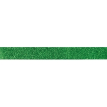 Стрічка декоративна з блискітками зелена 15мм*3м
