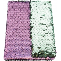 Блокнот с пайетками, А5, 80 лист., блок - крем. бумага, линия