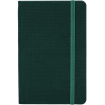 Деловая записная книжка SQUARE, А5, твердая обложка, резинка, белый блок клетка, зеленый